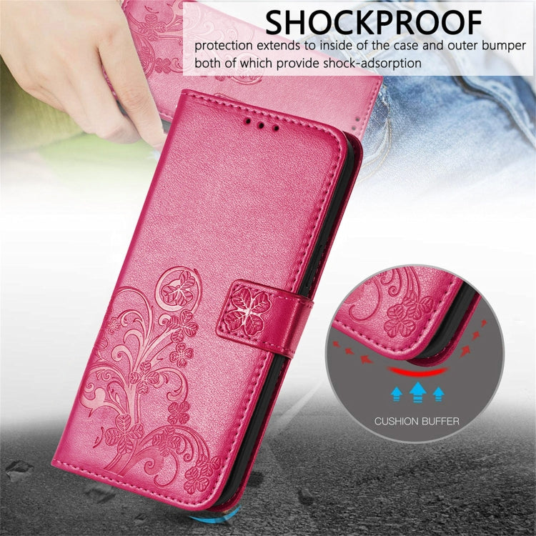 Four-leaf Clasp Embossed Buckle Mobile Phone Protection Leather Case with Lanyard & Card Slot & Wallet & Bracket Function, For OPPO Realme Q3 5G / Realme Q3i 5G, For OPPO Realme Q3 5G, For Xiaomi Mi 11 Pro, For Xiaomi Mi 11 Ultra, For ZTE A7S 2020