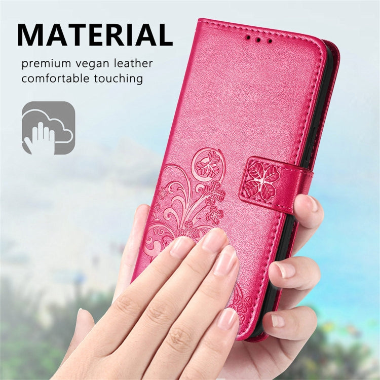 Four-leaf Clasp Embossed Buckle Mobile Phone Protection Leather Case with Lanyard & Card Slot & Wallet & Bracket Function, For OPPO Realme Q3 5G / Realme Q3i 5G, For OPPO Realme Q3 5G, For Xiaomi Mi 11 Pro, For Xiaomi Mi 11 Ultra, For ZTE A7S 2020