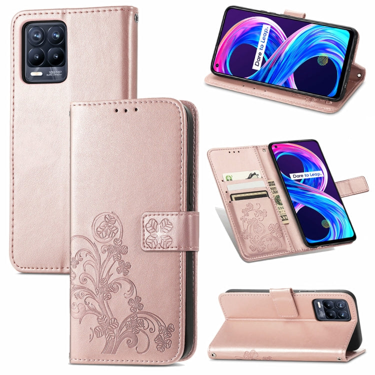 Four-leaf Clasp Embossed Buckle Mobile Phone Protection Leather Case with Lanyard & Card Slot & Wallet & Bracket Function, For OPPO Realme Q3 5G / Realme Q3i 5G, For OPPO Realme Q3 5G, For Xiaomi Mi 11 Pro, For Xiaomi Mi 11 Ultra, For ZTE A7S 2020
