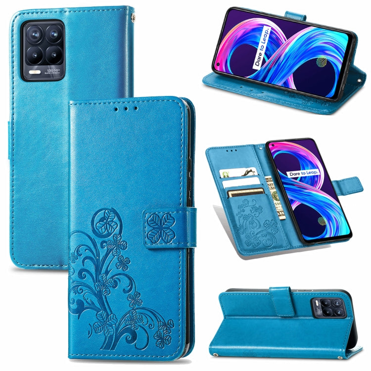Four-leaf Clasp Embossed Buckle Mobile Phone Protection Leather Case with Lanyard & Card Slot & Wallet & Bracket Function, For OPPO Realme Q3 5G / Realme Q3i 5G, For OPPO Realme Q3 5G, For Xiaomi Mi 11 Pro, For Xiaomi Mi 11 Ultra, For ZTE A7S 2020