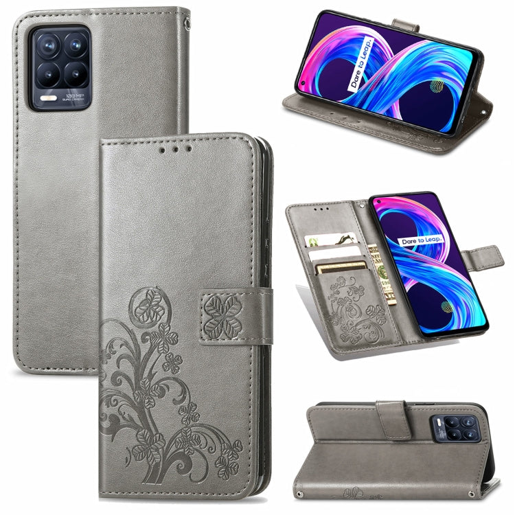 Four-leaf Clasp Embossed Buckle Mobile Phone Protection Leather Case with Lanyard & Card Slot & Wallet & Bracket Function, For OPPO Realme Q3 5G / Realme Q3i 5G, For OPPO Realme Q3 5G, For Xiaomi Mi 11 Pro, For Xiaomi Mi 11 Ultra, For ZTE A7S 2020