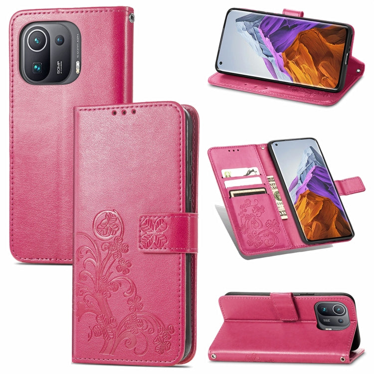 Four-leaf Clasp Embossed Buckle Mobile Phone Protection Leather Case with Lanyard & Card Slot & Wallet & Bracket Function, For OPPO Realme Q3 5G / Realme Q3i 5G, For OPPO Realme Q3 5G, For Xiaomi Mi 11 Pro, For Xiaomi Mi 11 Ultra, For ZTE A7S 2020