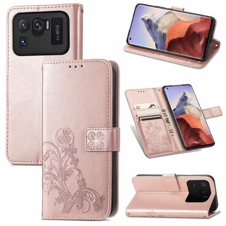 Four-leaf Clasp Embossed Buckle Mobile Phone Protection Leather Case with Lanyard & Card Slot & Wallet & Bracket Function, For OPPO Realme Q3 5G / Realme Q3i 5G, For OPPO Realme Q3 5G, For Xiaomi Mi 11 Pro, For Xiaomi Mi 11 Ultra, For ZTE A7S 2020