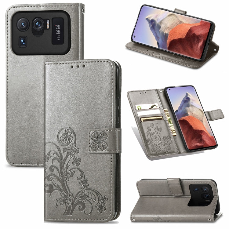 Four-leaf Clasp Embossed Buckle Mobile Phone Protection Leather Case with Lanyard & Card Slot & Wallet & Bracket Function, For OPPO Realme Q3 5G / Realme Q3i 5G, For OPPO Realme Q3 5G, For Xiaomi Mi 11 Pro, For Xiaomi Mi 11 Ultra, For ZTE A7S 2020