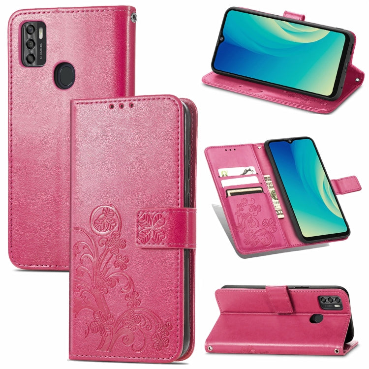 Four-leaf Clasp Embossed Buckle Mobile Phone Protection Leather Case with Lanyard & Card Slot & Wallet & Bracket Function, For OPPO Realme Q3 5G / Realme Q3i 5G, For OPPO Realme Q3 5G, For Xiaomi Mi 11 Pro, For Xiaomi Mi 11 Ultra, For ZTE A7S 2020