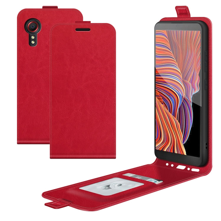 For Samsung Galaxy Xcover 5 / Xcover 5S R64 Texture Single Vertical Flip Leather Protective Case with Card Slots & Photo Frame, For Galaxy Xcover 5