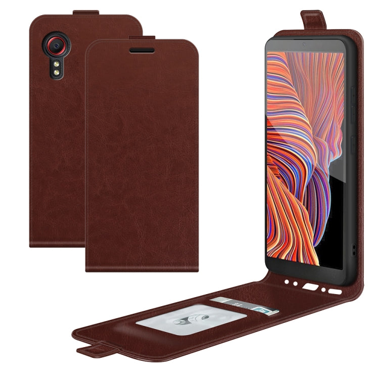 For Samsung Galaxy Xcover 5 / Xcover 5S R64 Texture Single Vertical Flip Leather Protective Case with Card Slots & Photo Frame, For Galaxy Xcover 5