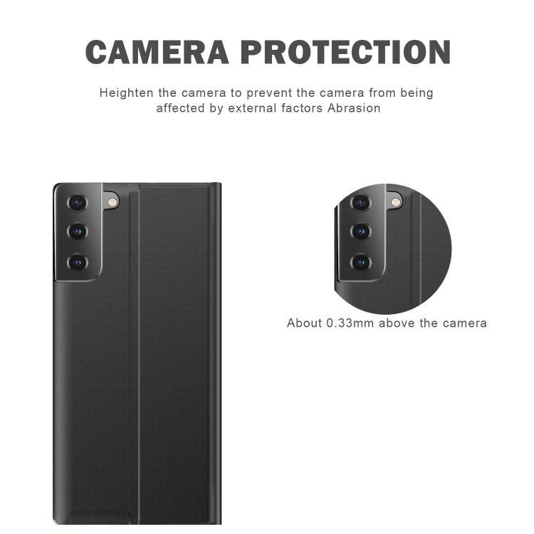 Plain Texture Cloth Attraction Flip Holder Leather Phone Case, For Galaxy S21 FE, For Galaxy A82 5G / Quantum2