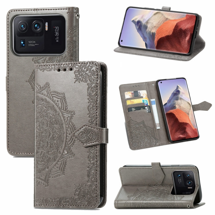 Mandala Embossing Pattern Horizontal Flip Leather Case with Holder & Card Slots & Wallet & Lanyard, For Xiaomi Mi 11 Ultra