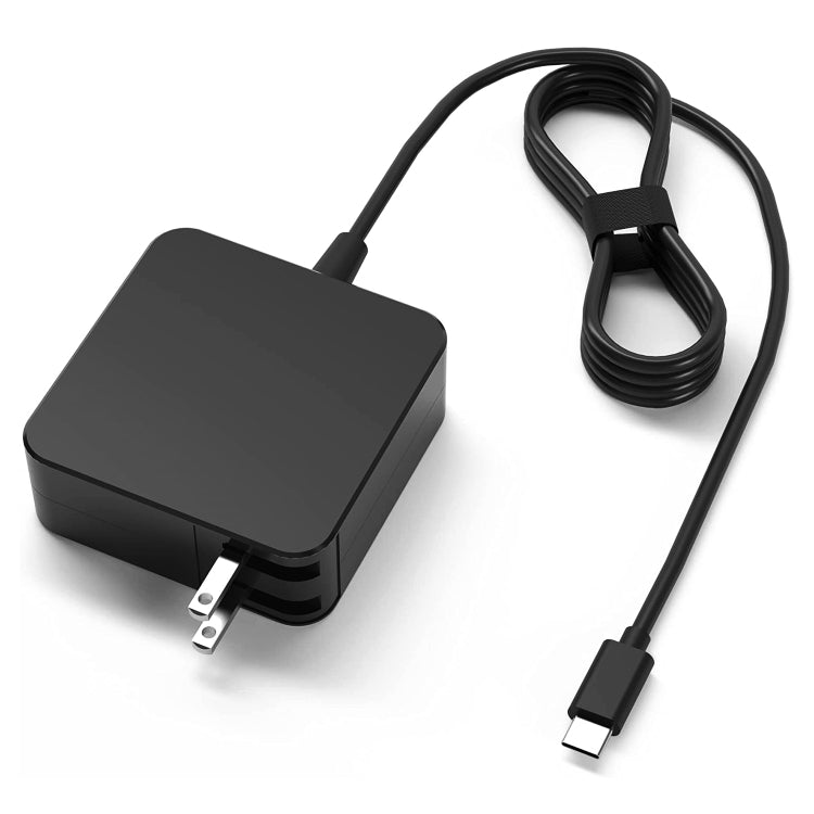 65W 20V 3.25A Notebook Square Portable Type-C Power Adapter, US Plug
