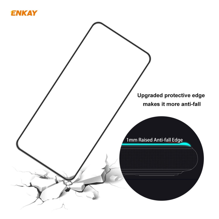 ENKAY Hat-Prince Anti-drop Full Glue Tempered Glass Full Screen Film Anti-fall Protector, For Nokia X10 / X20, For OnePlus 9, For OnePlus 9R