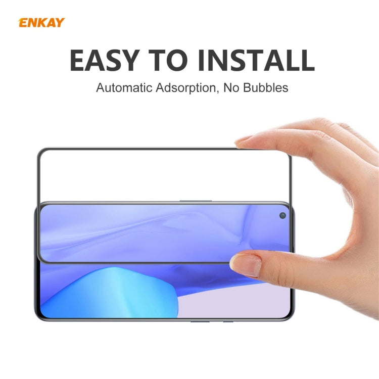 ENKAY Hat-Prince Anti-drop Full Glue Tempered Glass Full Screen Film Anti-fall Protector, For Nokia X10 / X20, For OnePlus 9, For OnePlus 9R