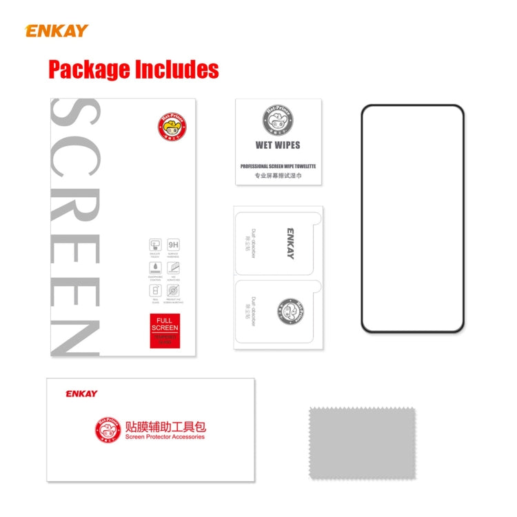 ENKAY Hat-Prince Anti-drop Full Glue Tempered Glass Full Screen Film Anti-fall Protector, For Nokia X10 / X20, For OnePlus 9, For OnePlus 9R