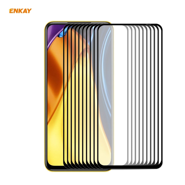 10 PCS ENKAY Hat-Prince Full Glue 0.26mm 9H 2.5D Tempered Glass Full Coverage Film, For Nokia X10 / X20(10pcs）, For Xiaomi Poco M3 Pro / Redmi Note 10 5G(10pcs)