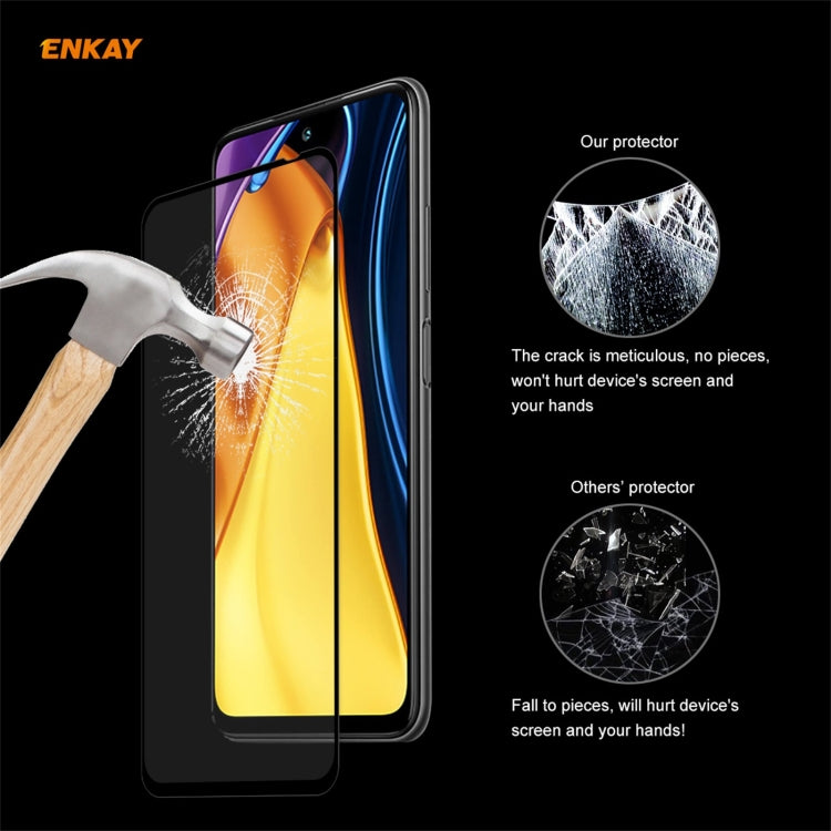 10 PCS ENKAY Hat-Prince Full Glue 0.26mm 9H 2.5D Tempered Glass Full Coverage Film, For Nokia X10 / X20(10pcs）, For Xiaomi Poco M3 Pro / Redmi Note 10 5G(10pcs)