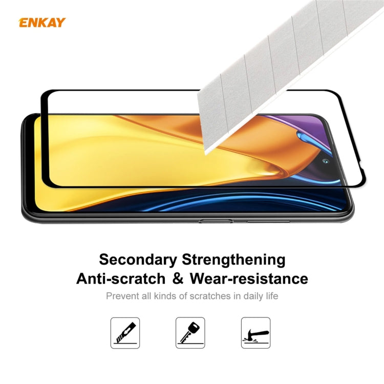 10 PCS ENKAY Hat-Prince Full Glue 0.26mm 9H 2.5D Tempered Glass Full Coverage Film, For Nokia X10 / X20(10pcs）, For Xiaomi Poco M3 Pro / Redmi Note 10 5G(10pcs)