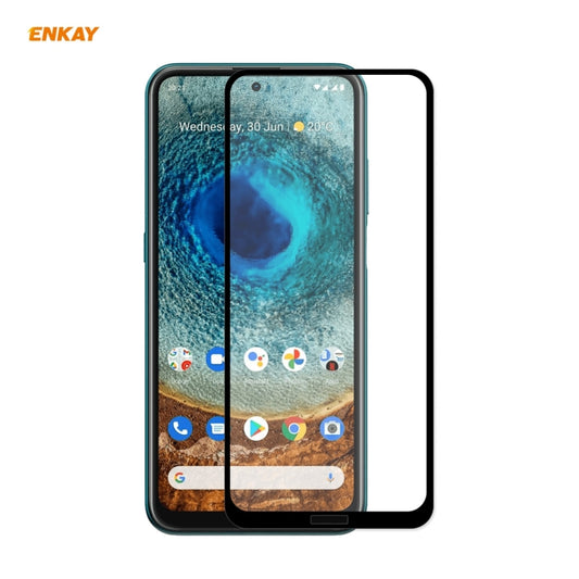 ENKAY Hat-Prince Full Glue 0.26mm 9H 2.5D Tempered Glass Full Coverage Film, For Nokia X10 / X20, For Xiaomi Poco M3 Pro / Redmi Note 10 5G