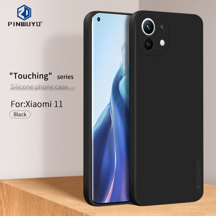 PINWUYO Touching Series Liquid Silicone TPU Shockproof Case, For Xiaomi Mi 11, For Xiaomi Mi 11 Lite, For Xiaomi Mi 11 Ultra
