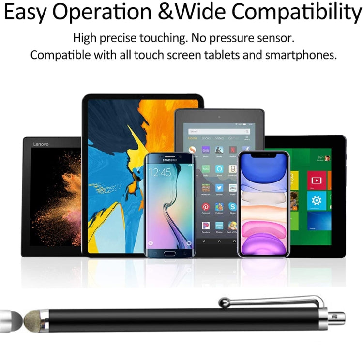 AT-19 Silver Fiber Pen Tip Stylus Capacitive Pen Mobile Phone Tablet Universal Touch Pen