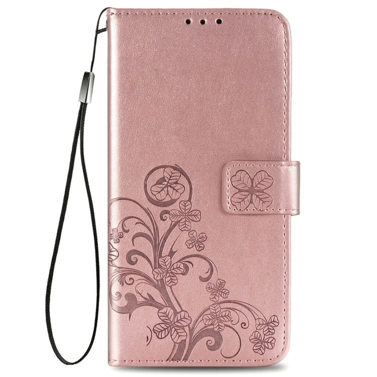 Four-leaf Clasp Embossed Buckle Mobile Phone Protection Leather Case with Lanyard & Card Slot & Wallet & Bracket Function, For Samsung Galaxy A32 4G, For Samsung Galaxy A22 5G, For Samsung Galaxy A22 4G, For OPPO F19, For LG Stylo 7 4G