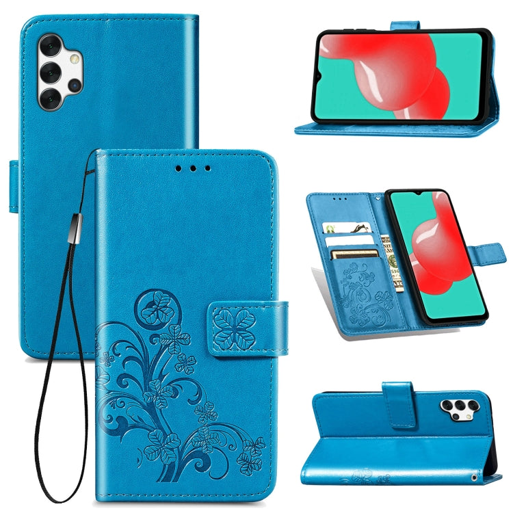 Four-leaf Clasp Embossed Buckle Mobile Phone Protection Leather Case with Lanyard & Card Slot & Wallet & Bracket Function, For Samsung Galaxy A32 4G, For Samsung Galaxy A22 5G, For Samsung Galaxy A22 4G, For OPPO F19, For LG Stylo 7 4G