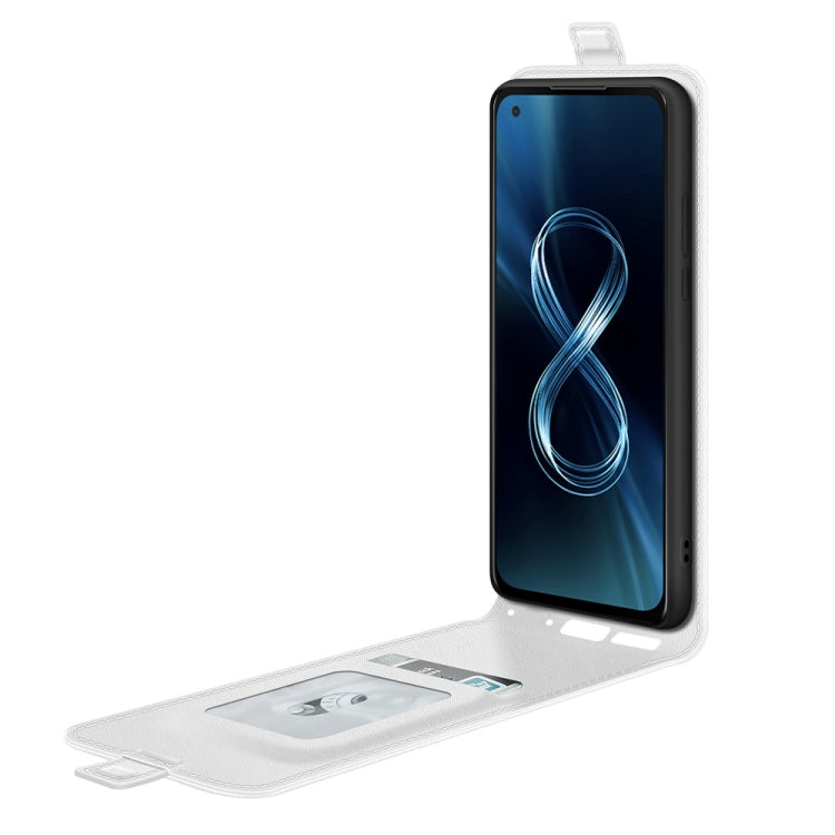 For Asus Zenfone 8 R64 Texture Single Vertical Flip Leather Protective Case with Card Slots & Photo Frame, For Asus Zenfone 8