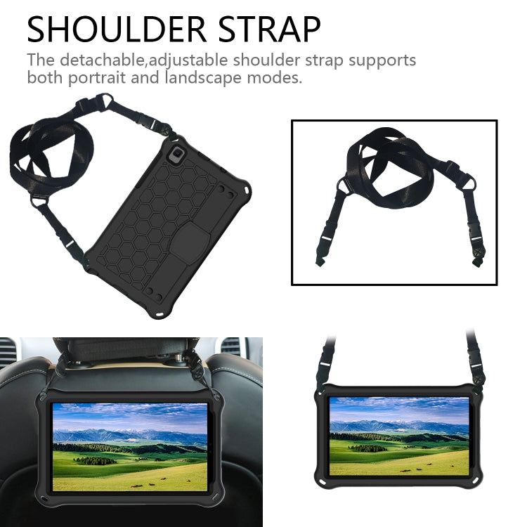 Honeycomb Design EVA + PC Material Four Corner Anti Falling Flat Protective Shell with Strap, For Samsung Galaxy Tab A 8.0 2019 P200, For Samsung Galaxy Tab A 8.0 2019 P200 / P205