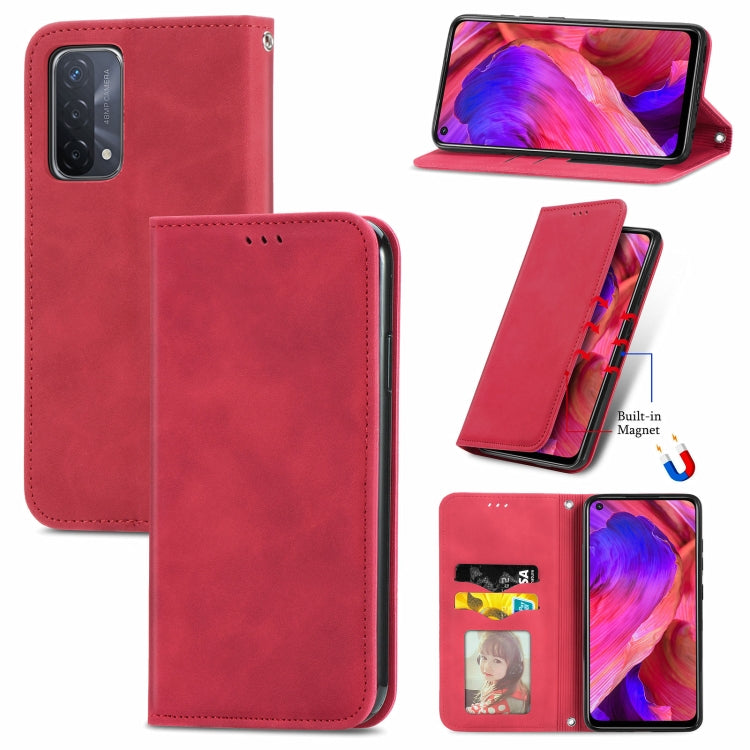 Retro Skin Feel Business Magnetic Horizontal Flip Leather Case With Holder & Card Slots & Wallet & Photo Frame, For OPPO A94 5G, For OPPO A54 5G, For OPPO Reno 5 5G, For OPPO Reno 5 5G X3 Lite, For OPPO Realme C21, For OPPO Realme GT 5G, For Meizu 18