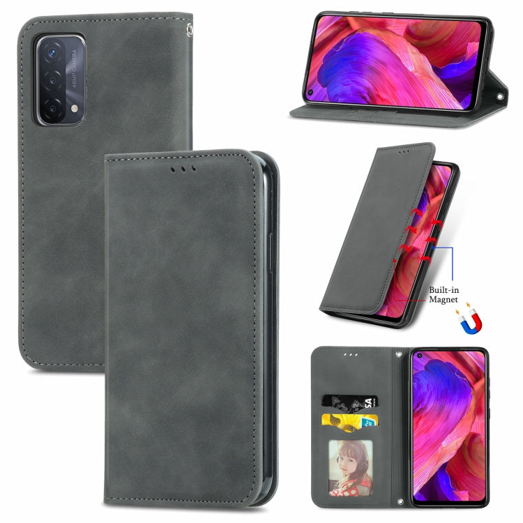 Retro Skin Feel Business Magnetic Horizontal Flip Leather Case With Holder & Card Slots & Wallet & Photo Frame, For OPPO A94 5G, For OPPO A54 5G, For OPPO Reno 5 5G, For OPPO Reno 5 5G X3 Lite, For OPPO Realme C21, For OPPO Realme GT 5G, For Meizu 18