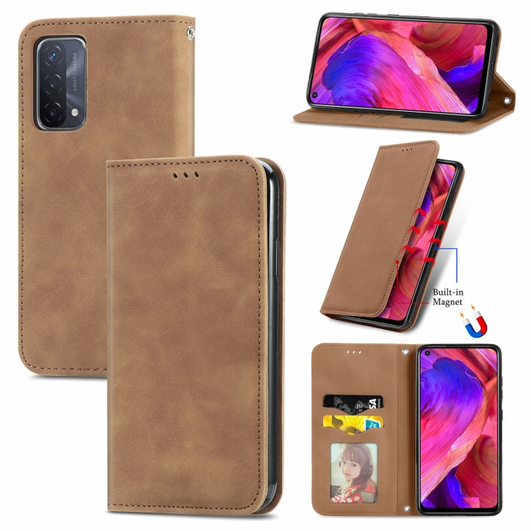 Retro Skin Feel Business Magnetic Horizontal Flip Leather Case With Holder & Card Slots & Wallet & Photo Frame, For OPPO A94 5G, For OPPO A54 5G, For OPPO Reno 5 5G, For OPPO Reno 5 5G X3 Lite, For OPPO Realme C21, For OPPO Realme GT 5G, For Meizu 18