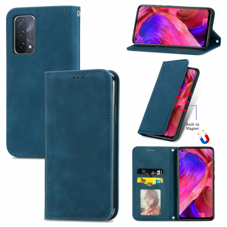 Retro Skin Feel Business Magnetic Horizontal Flip Leather Case With Holder & Card Slots & Wallet & Photo Frame, For OPPO A94 5G, For OPPO A54 5G, For OPPO Reno 5 5G, For OPPO Reno 5 5G X3 Lite, For OPPO Realme C21, For OPPO Realme GT 5G, For Meizu 18