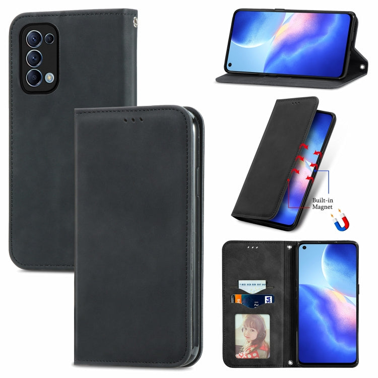 Retro Skin Feel Business Magnetic Horizontal Flip Leather Case With Holder & Card Slots & Wallet & Photo Frame, For OPPO A94 5G, For OPPO A54 5G, For OPPO Reno 5 5G, For OPPO Reno 5 5G X3 Lite, For OPPO Realme C21, For OPPO Realme GT 5G, For Meizu 18