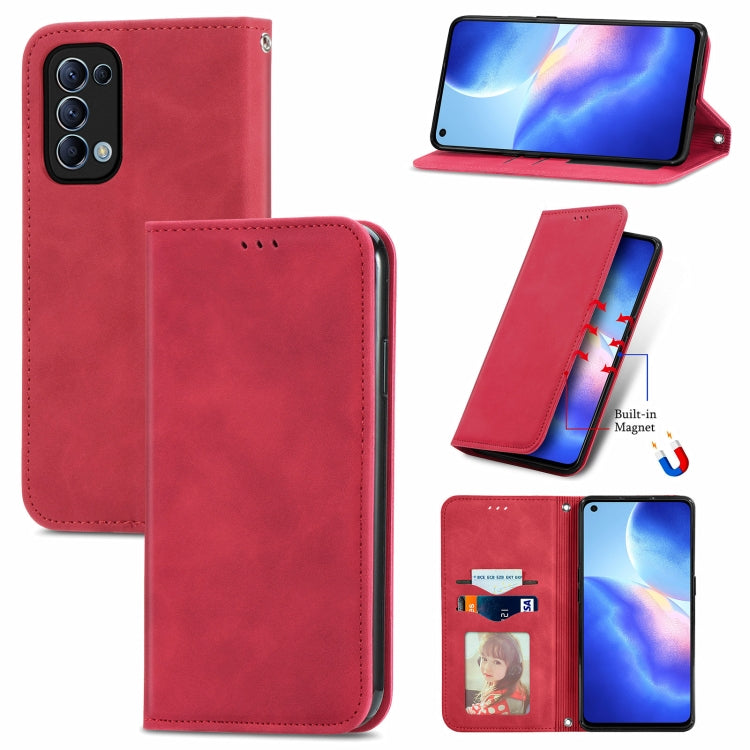 Retro Skin Feel Business Magnetic Horizontal Flip Leather Case With Holder & Card Slots & Wallet & Photo Frame, For OPPO A94 5G, For OPPO A54 5G, For OPPO Reno 5 5G, For OPPO Reno 5 5G X3 Lite, For OPPO Realme C21, For OPPO Realme GT 5G, For Meizu 18