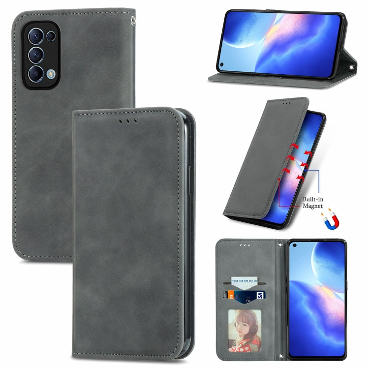 Retro Skin Feel Business Magnetic Horizontal Flip Leather Case With Holder & Card Slots & Wallet & Photo Frame, For OPPO A94 5G, For OPPO A54 5G, For OPPO Reno 5 5G, For OPPO Reno 5 5G X3 Lite, For OPPO Realme C21, For OPPO Realme GT 5G, For Meizu 18