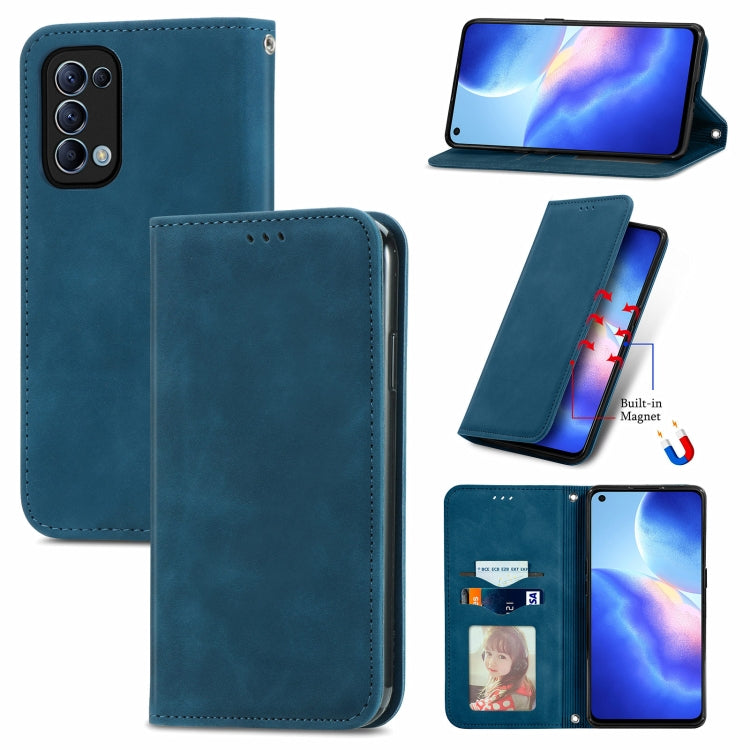 Retro Skin Feel Business Magnetic Horizontal Flip Leather Case With Holder & Card Slots & Wallet & Photo Frame, For OPPO A94 5G, For OPPO A54 5G, For OPPO Reno 5 5G, For OPPO Reno 5 5G X3 Lite, For OPPO Realme C21, For OPPO Realme GT 5G, For Meizu 18
