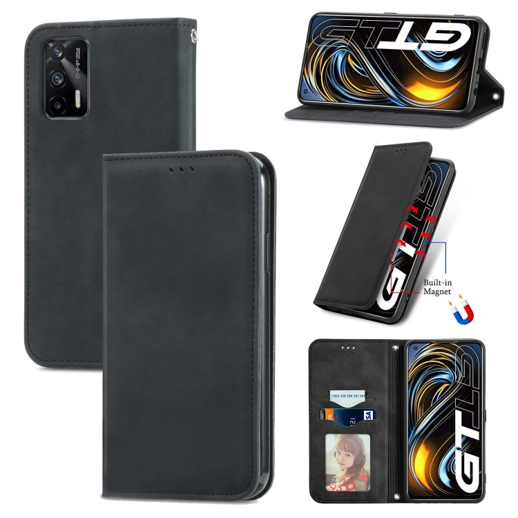 Retro Skin Feel Business Magnetic Horizontal Flip Leather Case With Holder & Card Slots & Wallet & Photo Frame, For OPPO A94 5G, For OPPO A54 5G, For OPPO Reno 5 5G, For OPPO Reno 5 5G X3 Lite, For OPPO Realme C21, For OPPO Realme GT 5G, For Meizu 18