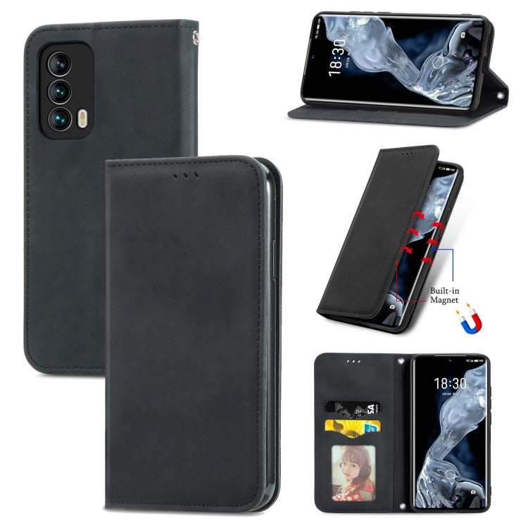 Retro Skin Feel Business Magnetic Horizontal Flip Leather Case With Holder & Card Slots & Wallet & Photo Frame, For OPPO A94 5G, For OPPO A54 5G, For OPPO Reno 5 5G, For OPPO Reno 5 5G X3 Lite, For OPPO Realme C21, For OPPO Realme GT 5G, For Meizu 18