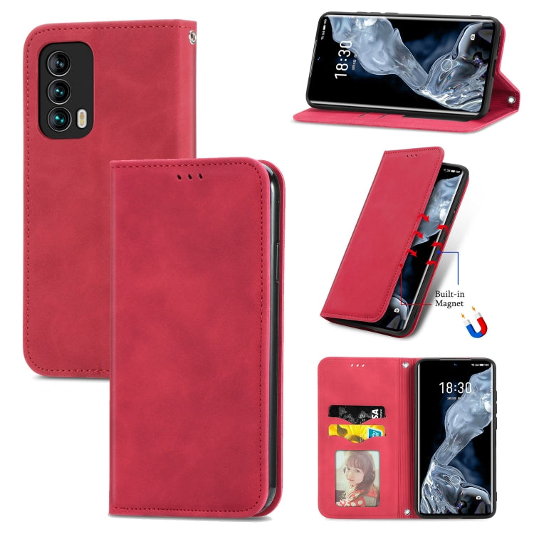 Retro Skin Feel Business Magnetic Horizontal Flip Leather Case With Holder & Card Slots & Wallet & Photo Frame, For OPPO A94 5G, For OPPO A54 5G, For OPPO Reno 5 5G, For OPPO Reno 5 5G X3 Lite, For OPPO Realme C21, For OPPO Realme GT 5G, For Meizu 18