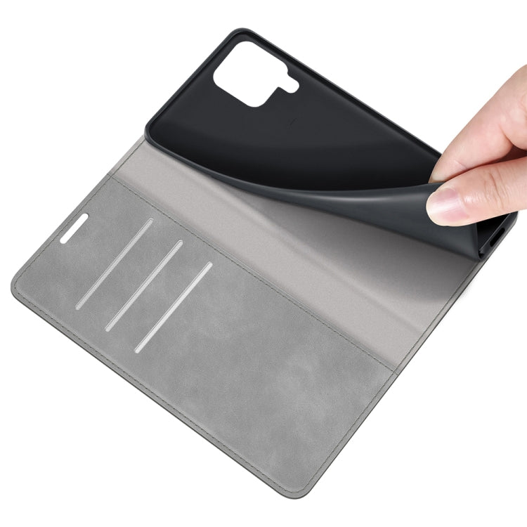 For Samsung Galaxy M32 Retro-skin Business Magnetic Suction Leather Case with Holder & Card Slots & Wallet, For Galaxy M32