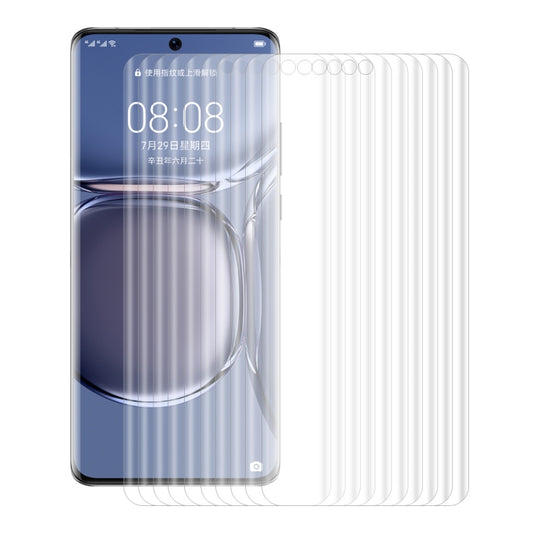 10 PCS ENKAY Hat-Prince 3D Curved Full Coverage PET Hot Bending HD Screen Protector Soft Film Support Fingerprint Unlock, For Huawei P50 Pro, For Honor 50 Pro, For Honor 50