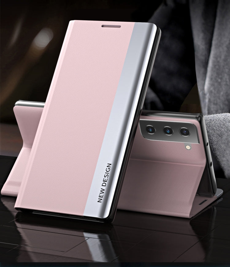 Side Electroplated Magnetic Ultra-Thin Horizontal Flip Leather Case with Holder, For Samsung Galaxy A72 5G / 4G, For Samsung Galaxy S20 FE, For Samsung Galaxy A32 5G, For Samsung Galaxy S21 5G, For Samsung Galaxy S21+ 5G, For Samsung Galaxy S21 Ultra 5...