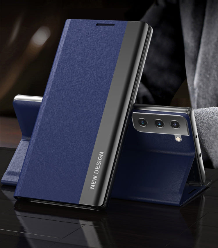 Side Electroplated Magnetic Ultra-Thin Horizontal Flip Leather Case with Holder, For Samsung Galaxy A72 5G / 4G, For Samsung Galaxy S20 FE, For Samsung Galaxy A32 5G, For Samsung Galaxy S21 5G, For Samsung Galaxy S21+ 5G, For Samsung Galaxy S21 Ultra 5...