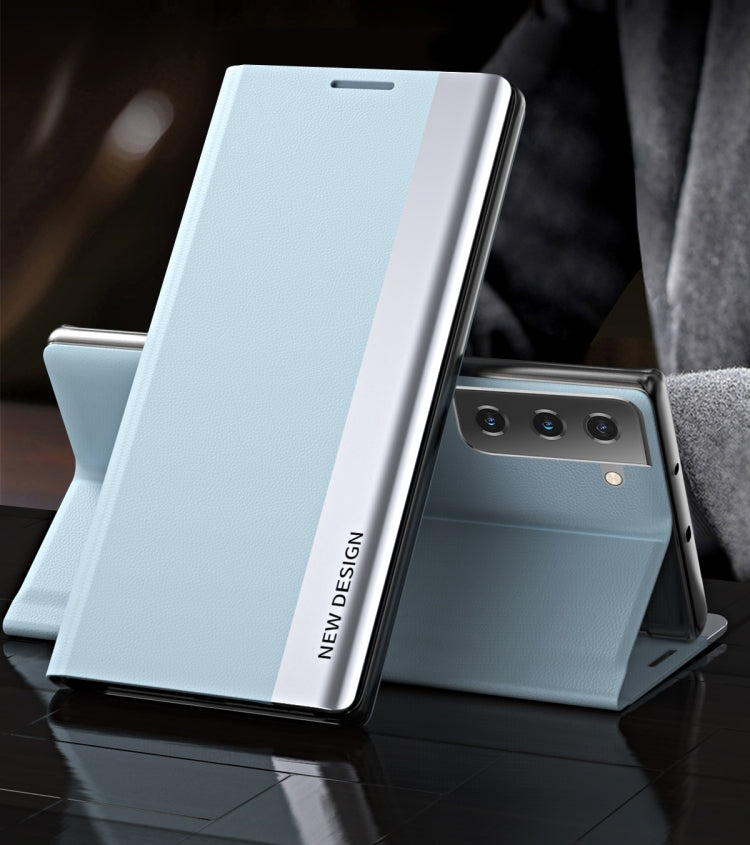 Side Electroplated Magnetic Ultra-Thin Horizontal Flip Leather Case with Holder, For Samsung Galaxy A72 5G / 4G, For Samsung Galaxy S20 FE, For Samsung Galaxy A32 5G, For Samsung Galaxy S21 5G, For Samsung Galaxy S21+ 5G, For Samsung Galaxy S21 Ultra 5...