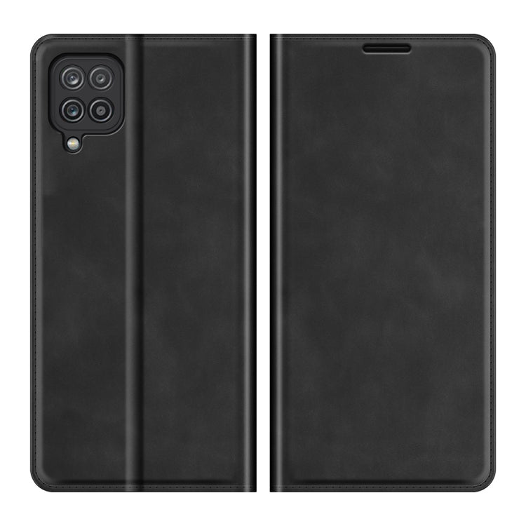 For Samsung Galaxy F12 / M12 Retro-skin Business Magnetic Suction Leather Case with Holder & Card Slots & Wallet, For Galaxy F12 / M12