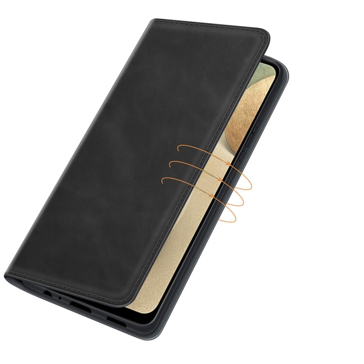 For Samsung Galaxy F12 / M12 Retro-skin Business Magnetic Suction Leather Case with Holder & Card Slots & Wallet, For Galaxy F12 / M12