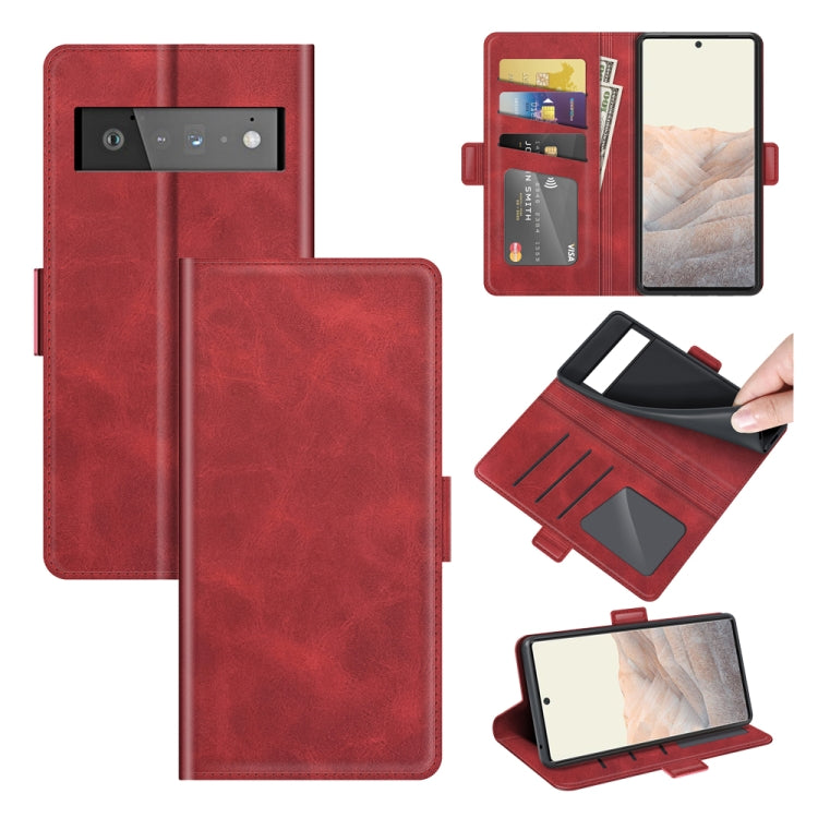 For Google Pixel 6 Pro Dual-side Magnetic Buckle Horizontal Flip Leather Case with Holder & Card Slots & Wallet