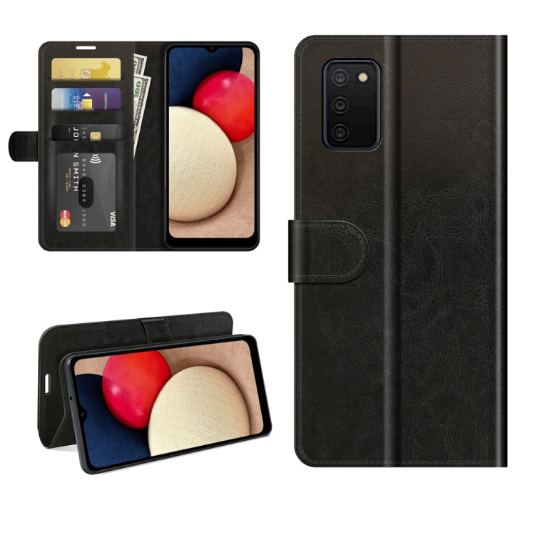 For Samsung Galaxy A03S R64 Texture Single Horizontal Flip Protective Case with Holder & Card Slots & Wallet& Photo Frame, For Samsung Galaxy A03s 164mm