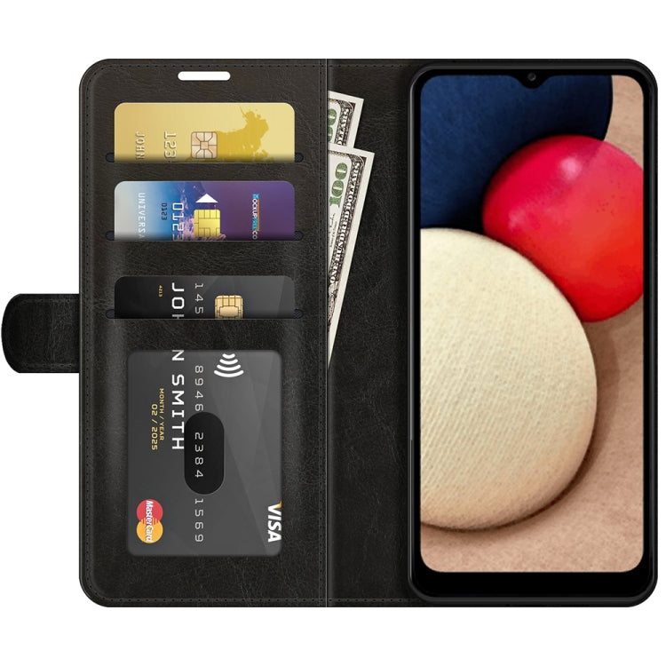 For Samsung Galaxy A03S R64 Texture Single Horizontal Flip Protective Case with Holder & Card Slots & Wallet& Photo Frame, For Samsung Galaxy A03s 164mm