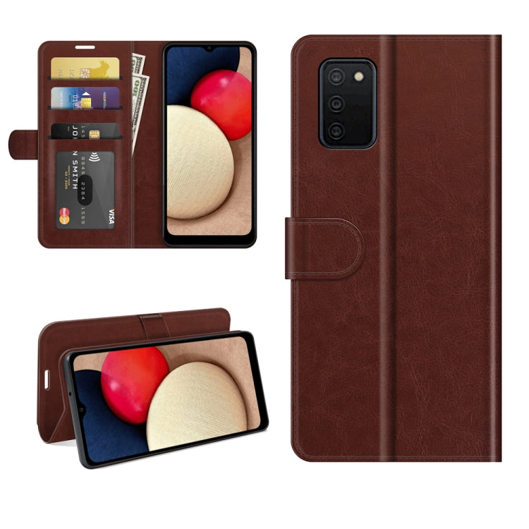 For Samsung Galaxy A03S R64 Texture Single Horizontal Flip Protective Case with Holder & Card Slots & Wallet& Photo Frame, For Samsung Galaxy A03s 164mm