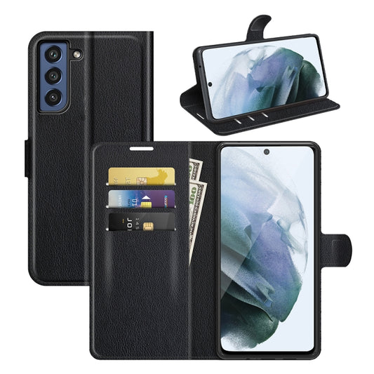 For Galaxy S21 FE Litchi Texture Horizontal Flip Protective Case with Holder & Card Slots & Wallet, For Galaxy S21 FE